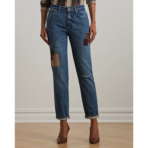 폴로 랄프로렌 Patchwork Boyfriend Tapered Ankle Jean