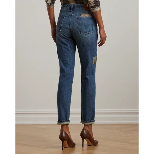 폴로 랄프로렌 Patchwork Boyfriend Tapered Ankle Jean