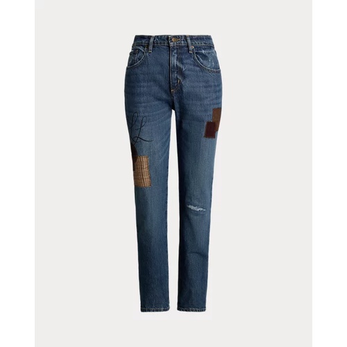 폴로 랄프로렌 Patchwork Boyfriend Tapered Ankle Jean