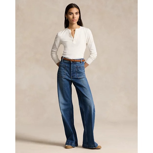 폴로 랄프로렌 Stretch Cotton Wide-Leg Jean