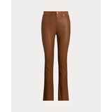 High-Rise Lambskin Straight Ankle Pant