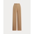 Pleated Stretch Jersey Wide-Leg Pant