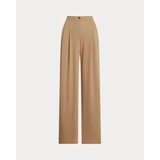 Pleated Stretch Jersey Wide-Leg Pant