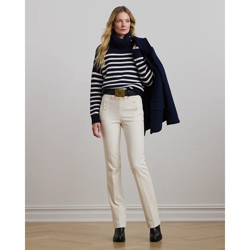 폴로 랄프로렌 Striped Wool-Blend Turtleneck Sweater