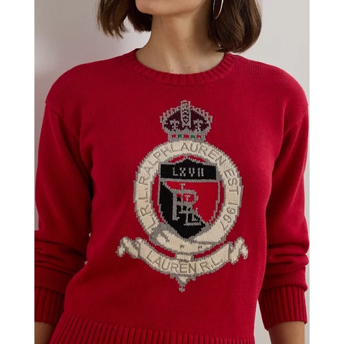 폴로 랄프로렌 Intarsia-Knit Crest Cotton Sweater