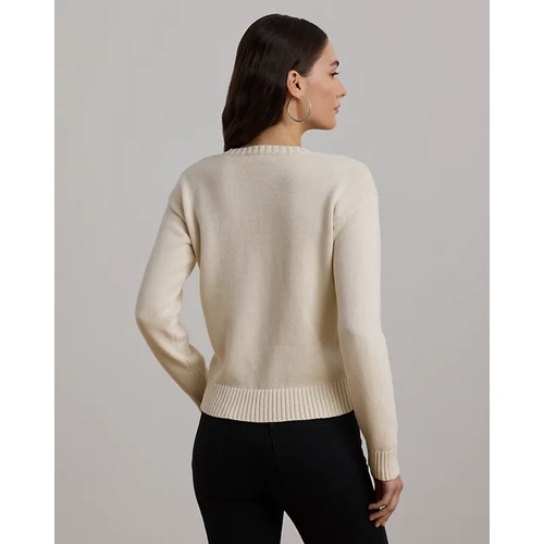 폴로 랄프로렌 Intarsia-Knit Crest Cotton Sweater