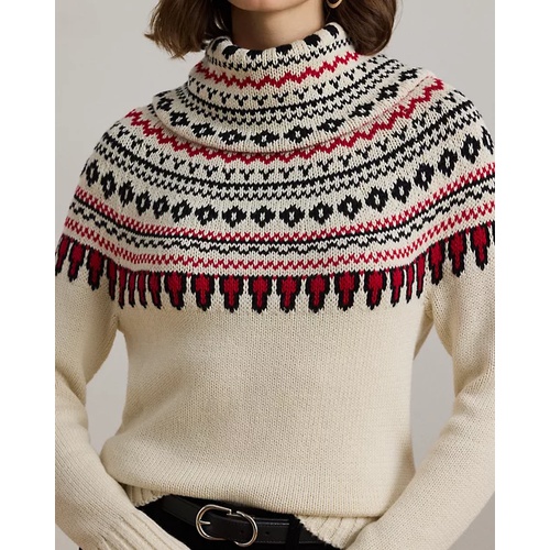 폴로 랄프로렌 Fair Isle Cotton Turtleneck Sweater