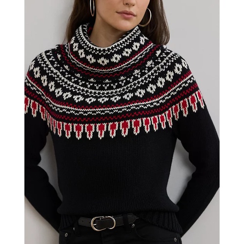 폴로 랄프로렌 Fair Isle Cotton Turtleneck Sweater