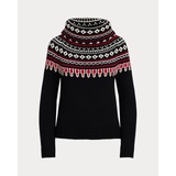 Fair Isle Cotton Turtleneck Sweater