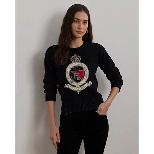 폴로 랄프로렌 Intarsia-Knit Crest Cotton Sweater