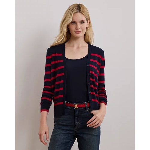 폴로 랄프로렌 Striped Cotton-Blend Cardigan