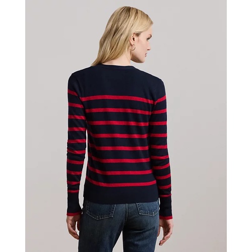 폴로 랄프로렌 Striped Cotton-Blend Cardigan