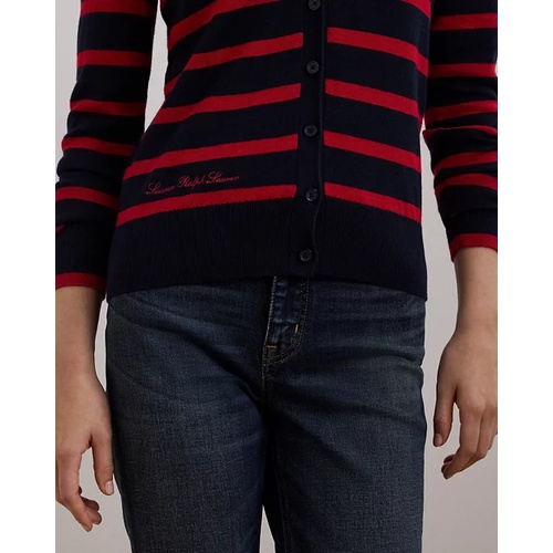 폴로 랄프로렌 Striped Cotton-Blend Cardigan