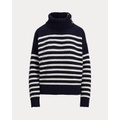 Striped Wool-Blend Turtleneck Sweater