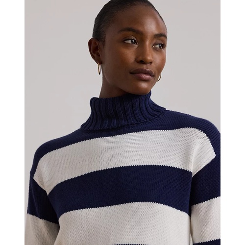 폴로 랄프로렌 Striped Cotton Turtleneck Sweater