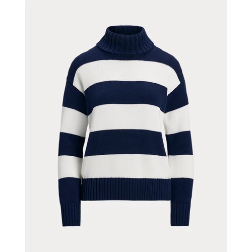 폴로 랄프로렌 Striped Cotton Turtleneck Sweater