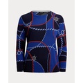 Rope-Print Cotton-Blend Sweater