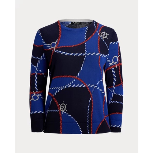 폴로 랄프로렌 Rope-Print Cotton-Blend Sweater