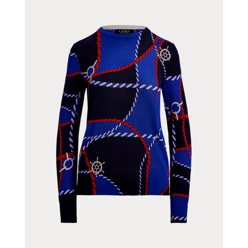 폴로 랄프로렌 Rope-Print Cotton-Blend Sweater