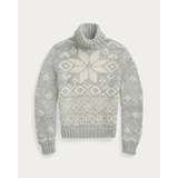 Snowflake-Motif Wool Turtleneck