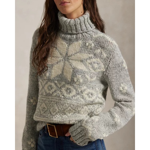 폴로 랄프로렌 Snowflake-Motif Wool Turtleneck