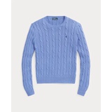 Cable-Knit Cotton Crewneck Sweater