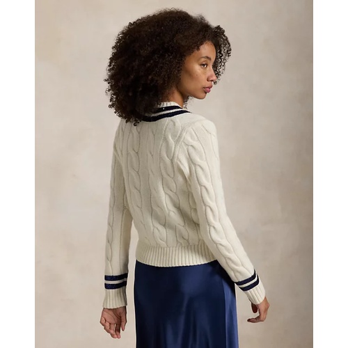 폴로 랄프로렌 Sequined Wool-Cashmere Cricket Sweater