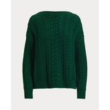 Cable-Knit Cotton-Blend Sweater