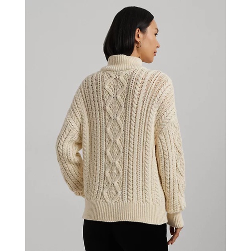 폴로 랄프로렌 Aran-Knit Cotton Quarter-Zip Pullover