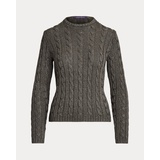 Cable-Knit Silk Crewneck Sweater