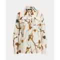 Classic Fit Print Cotton Voile Shirt