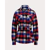 Buffalo Check Belted Twill Shirt Jacket