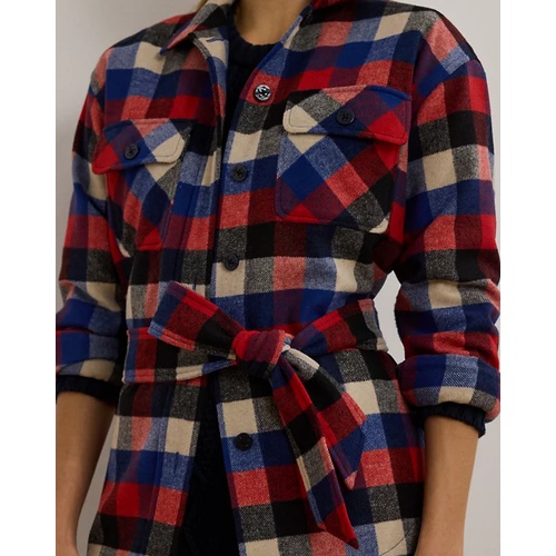 폴로 랄프로렌 Buffalo Check Belted Twill Shirt Jacket