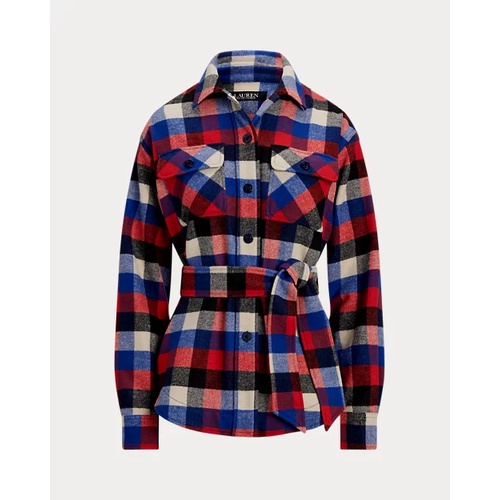 폴로 랄프로렌 Buffalo Check Belted Twill Shirt Jacket