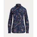 Classic Fit Floral Cotton Voile Shirt