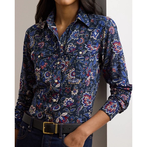 폴로 랄프로렌 Classic Fit Floral Cotton Voile Shirt