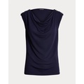 Jersey Sleeveless Cowlneck Top