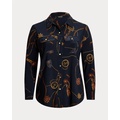 Slim Fit Belting-Print Jersey Shirt