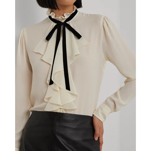 폴로 랄프로렌 Ruffle-Trim Georgette Blouse