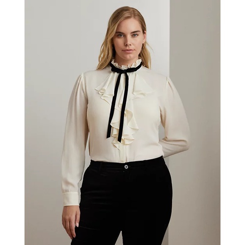 폴로 랄프로렌 Ruffle-Trim Georgette Blouse