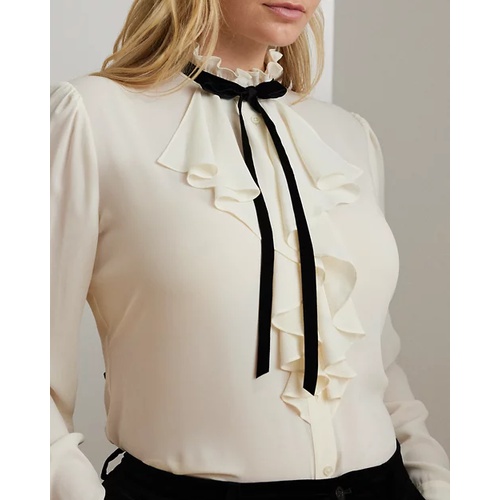 폴로 랄프로렌 Ruffle-Trim Georgette Blouse