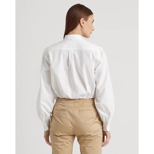 폴로 랄프로렌 Twist-Front Broadcloth Cropped Shirt