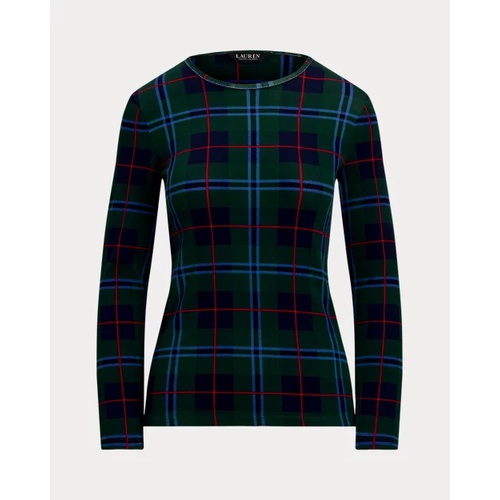 폴로 랄프로렌 Plaid Stretch Cotton Long-Sleeve Tee