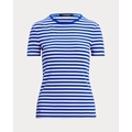 Striped Stretch Cotton Crewneck Tee