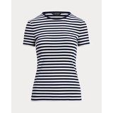 Striped Stretch Cotton Crewneck Tee