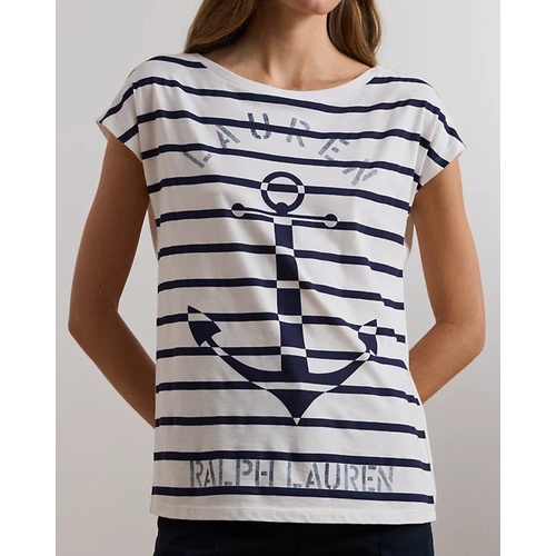 폴로 랄프로렌 Striped Anchor-Graphic Jersey Tee