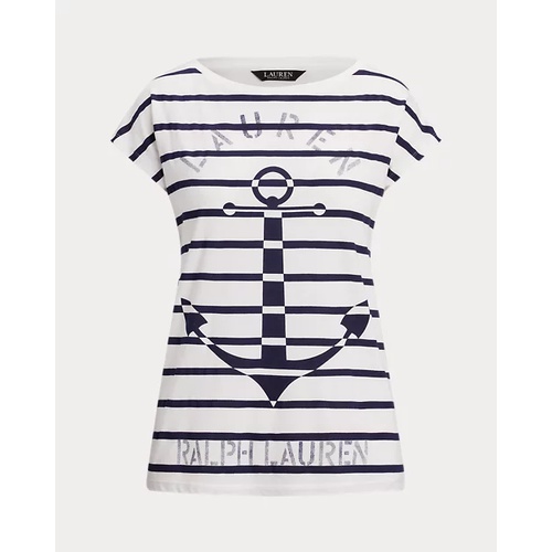 폴로 랄프로렌 Striped Anchor-Graphic Jersey Tee