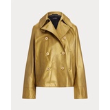 Metallic Lambskin Peacoat