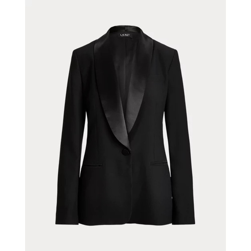 폴로 랄프로렌 Satin-Trim Crepe Blazer