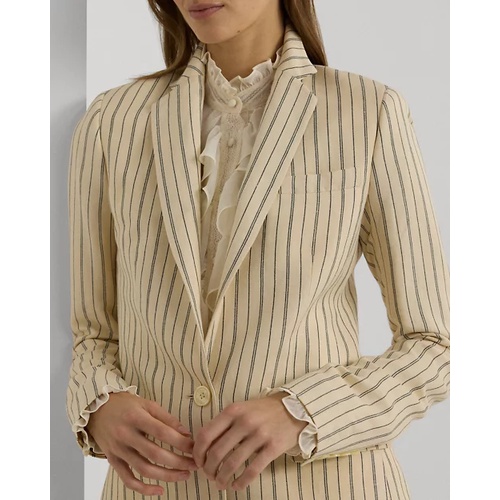 폴로 랄프로렌 Pinstripe Linen-Blend Blazer